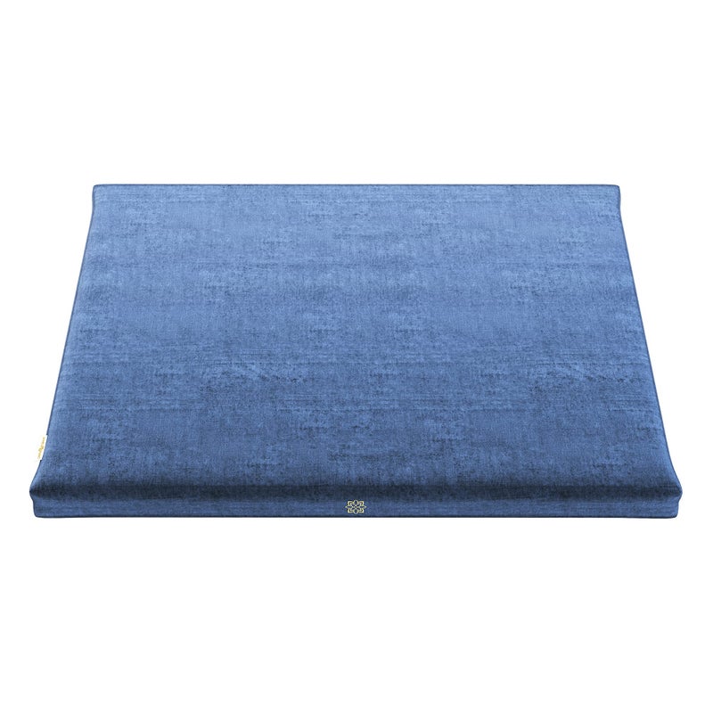 Mindful Modern Velvet Zabuton Meditation Mat - Luxurious Meditation Cushion Pillow with 100% Cotton Filling - Enjoy Better Posture and Greater Comfort for Zafu or Bench (Royal Navy) - Image 1